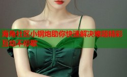海角社区小钢炮助你快速解决难题精彩互动不停歇