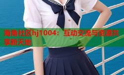 海角社区hj1004：互动交流与资源共享新天地