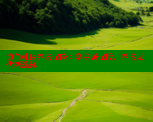 海角社区养老保险：享专属保障，养老无忧新选择 2025海角首页登录入口 第1张