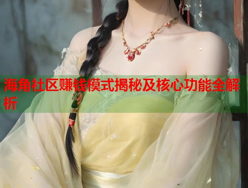 海角社区赚钱模式揭秘及核心功能全解析  第1张